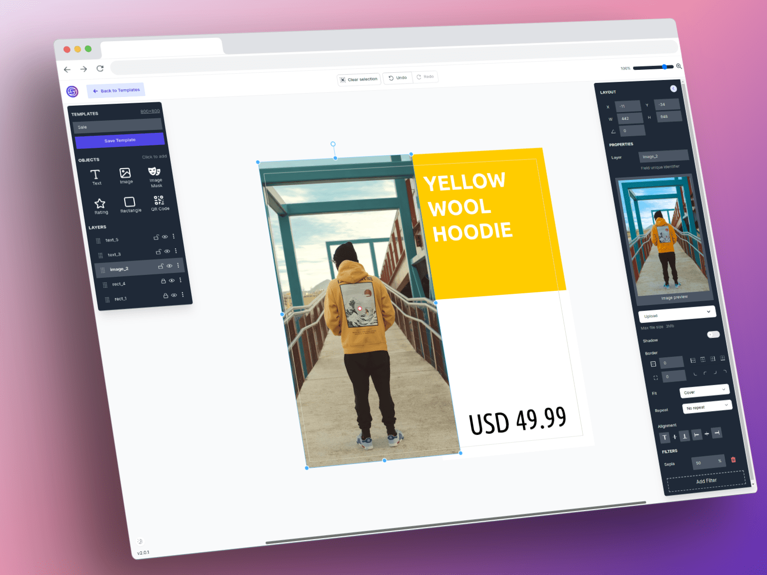 Customer profile user interface